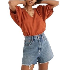 MADEWELL The Momjean Cutoff Denim Shorts M9228
